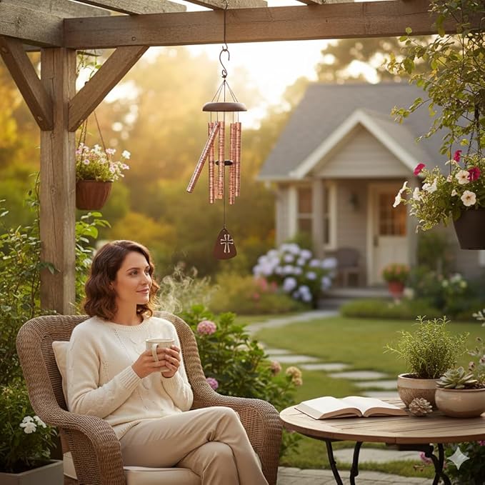 Carson Wind Chime-Sonnet-Lord's Prayer-Rose Gold (30")