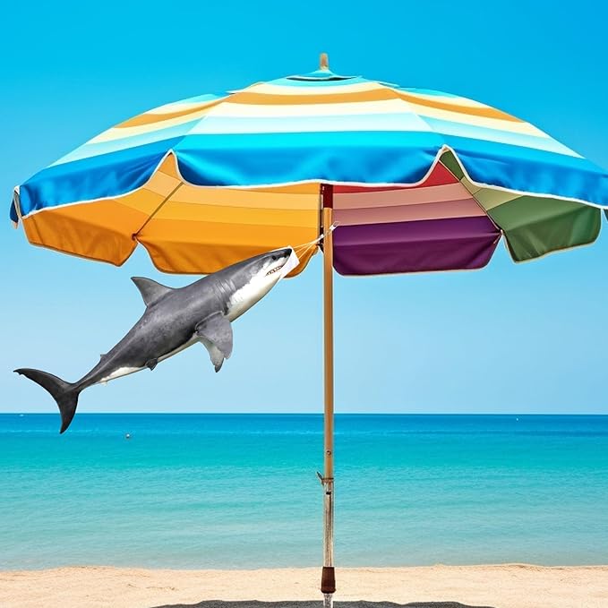 Flutesan Gray 49 Inch Shark Wind Sock Heavy Duty Fish Windsock Outdoor Decor Fish Flag Hanging Decor for Outside Garden Boat Gone Fishing Party Beach Party Decoration