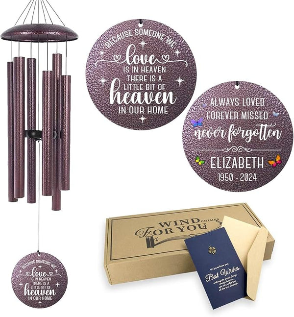 ASTARIN 32 inch Wind Chimes for Loss of Loved One, Butterfly Wind Chime for Loss of Lover, Dad Memorial Gifts for Loss, Sympathy Gifts for Loss of Loved One, Yard Patio Decoration,Produced in USA