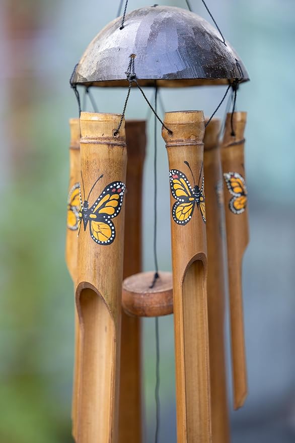 Monarch Butterfly Small Bamboo Wind Chime