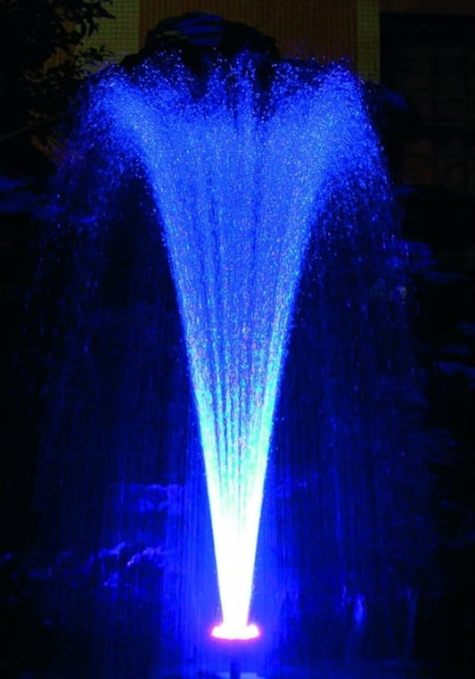 HALF OFF PONDS Small Floating Fountain – 600 GPH Pump for Pools, Ponds & Water Gardens – Adjustable 40" Spray – 48-LED RGB Light Show, Float & 30' Cord