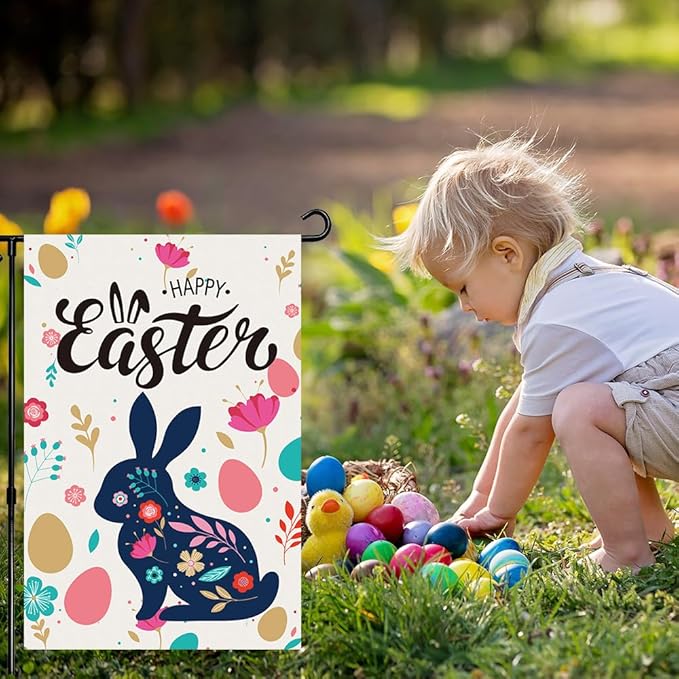 Seasonal Garden Flags Set of 12 Double Sided 12 x 18 Inch, Small Yard Flags for Outside, Christmas Easter Valentine's Day Outdoor Decor, Hello Spring Holiday Garden Decorations for All Seasons