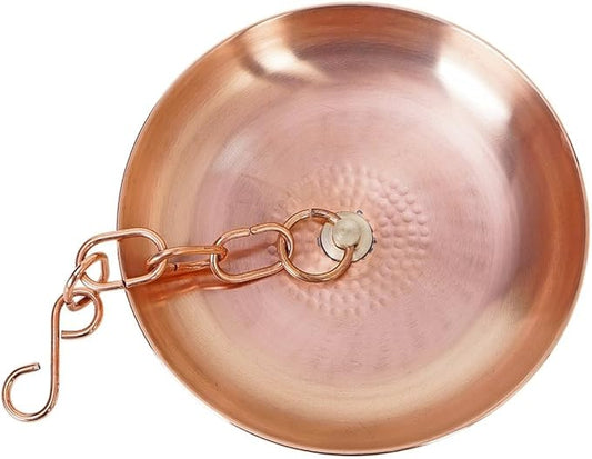Rain Chain Copper Basin Bowl for Rain Chain Pure Copper 1- Pack