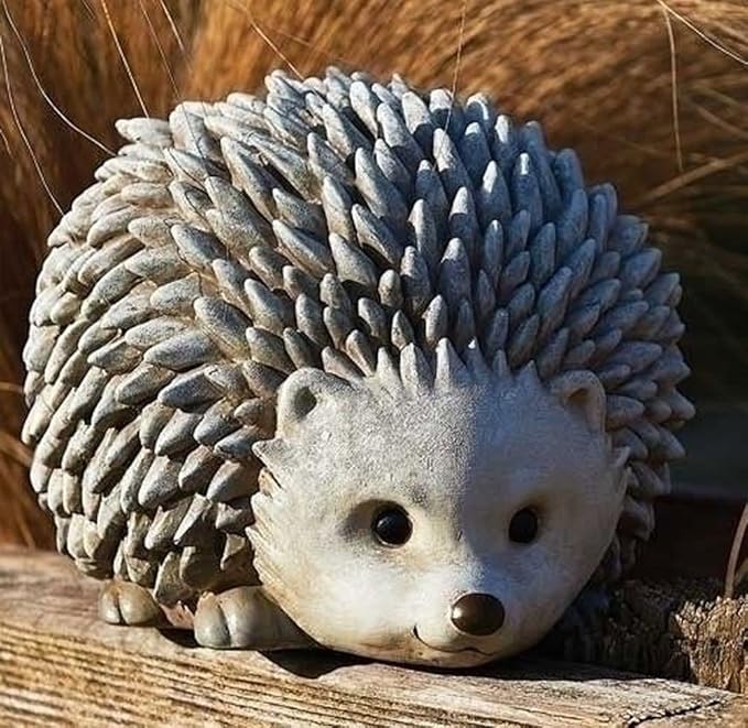 Roman Pudgy Pal Garden Figure, 75262, Hedgehog, 6.25 inches tall