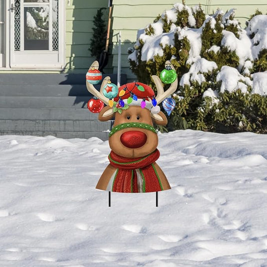 Briarwood Lane Festive Reindeer Metal Art
