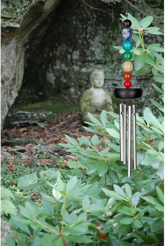 Woodstock Chimes Signature Collection, Woodstock Pocket Chakra Chime, 11'' Eastern Energies Wind Chimes for Outdoor, Patio, Home or Garden Décor (PC7)