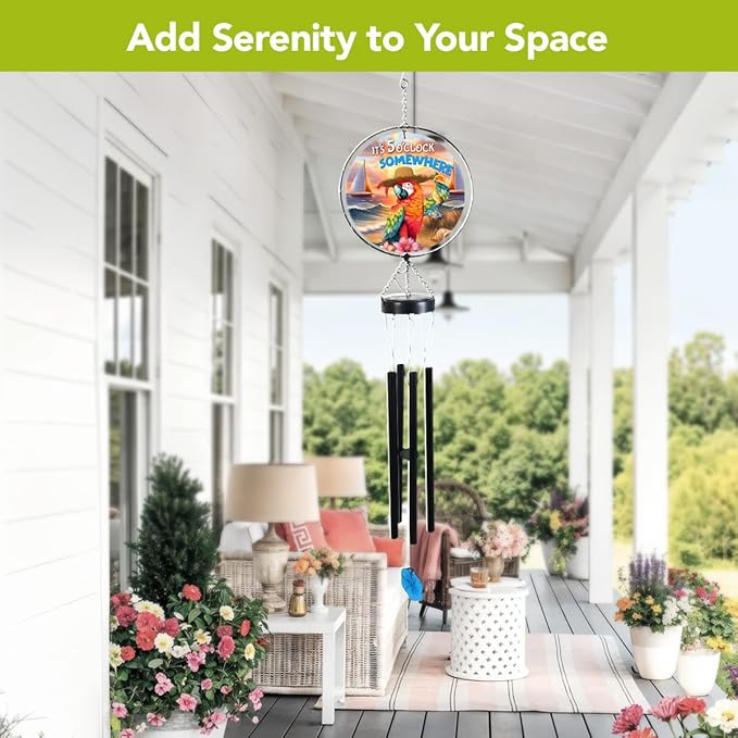 Briarwood Lane Sunset Parrot Illuminated Wind Chime