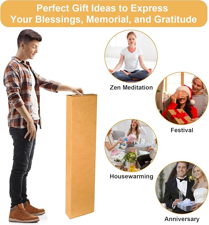 66" Large Wind Chimes for Outside Deep Tone, 6 Thickened ⌀ 1.2" Tubes Tuned Relaxing Melody Wind Chime, Windchimes Outdoors for Garden Patio Decor, Great Gift Idea for Your Loved One (Bronze, 66")