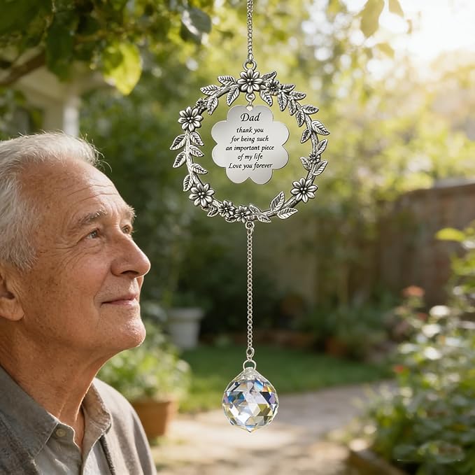 Thank You Gifts for Dad,Suncatcher Birthday for Men,Sun Catcher Gifts for Dad Christmas Birthday Thanksgiving