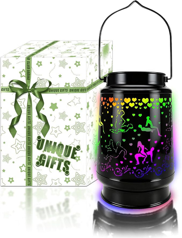 Valentine's Day Gifts for Him Her Anniversary Couple Gift Rechargeable Lantern Lamp Night Light Gag Gifts for Women Men Girlfriend Boyfriend Husband Wife for Birthday Wedding Funny Present