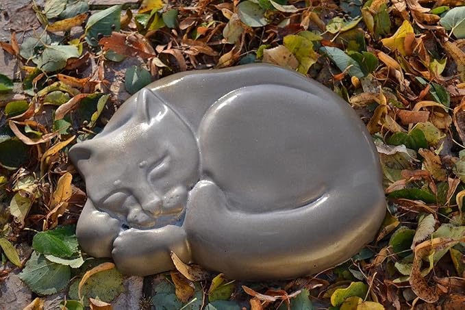 SvitMolds Concrete Mold DIY Cat Stepping Stone Mould Plaster Concrete Sleeping Cat Garden Path Patio or Yard Size14,6" x10,9 x1,6 S03
