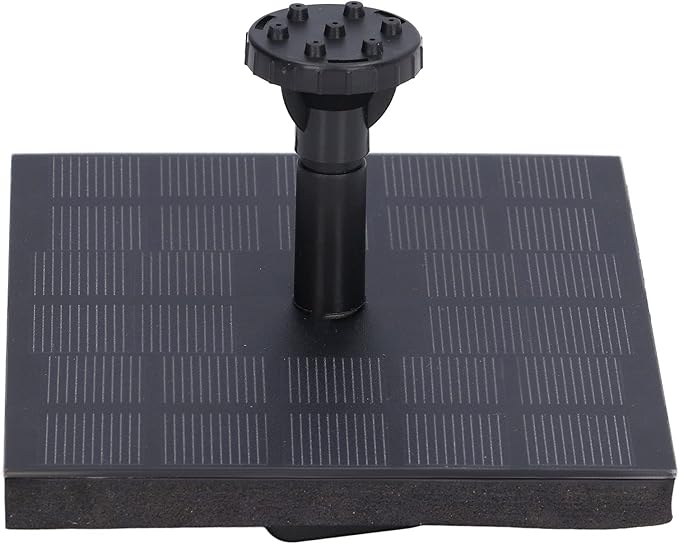 Solar Water Fountain for Bird Bath,Solar Bird Bath Fountains Pump with 6 Nozzles Monocrystalline Silicon Square Floating Outdoor Solar Water Pump for Garden, Pond, Pool