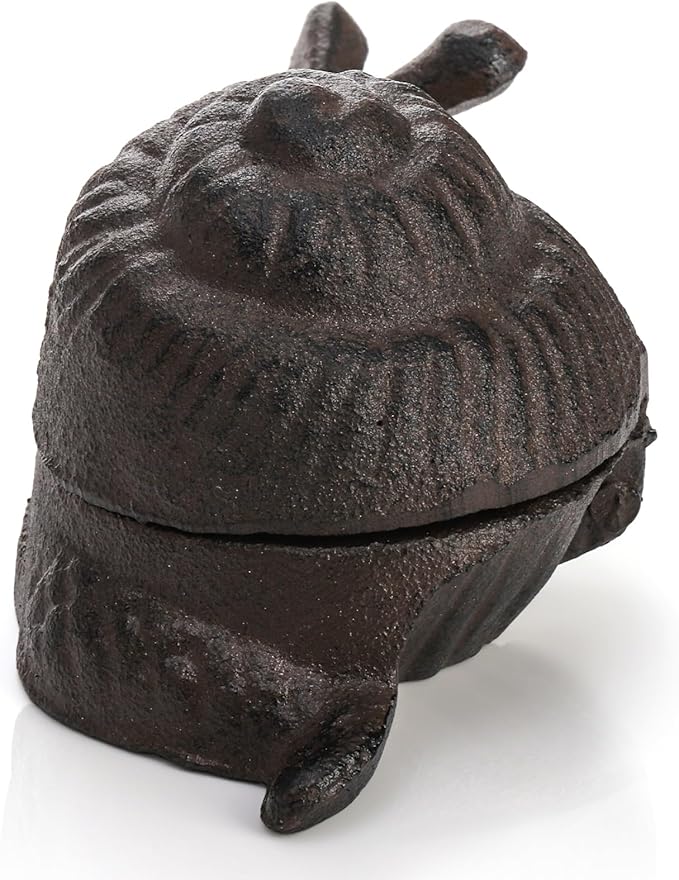 Pumtus Cast Iron Key Hider, Snail Hide-a-Key Holder, Outside Spare Key Hider Figurine, Small Snail Garden Statues Ornament, Decorative Jewelry Trinkets Box for Ear Studs Rings Paper Clips