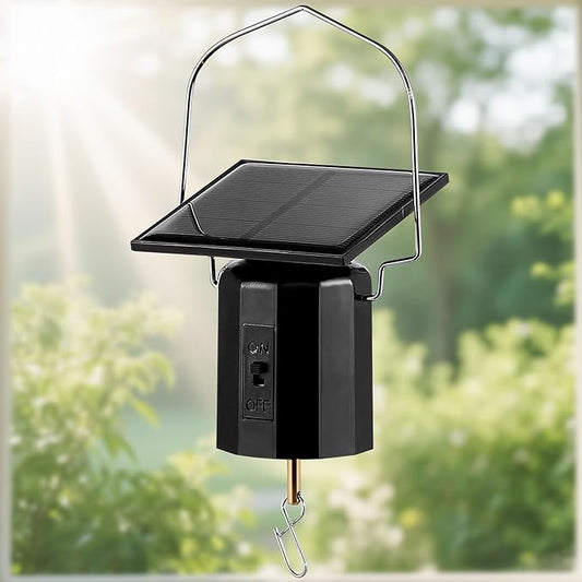 Solar Powered Wind Spinner Motor, Mobile Rotating Motor, Small Automatic Turner for Wind Chimes, Hanging Garden Spinners, Hanging Display Art Ornaments for Outdoor