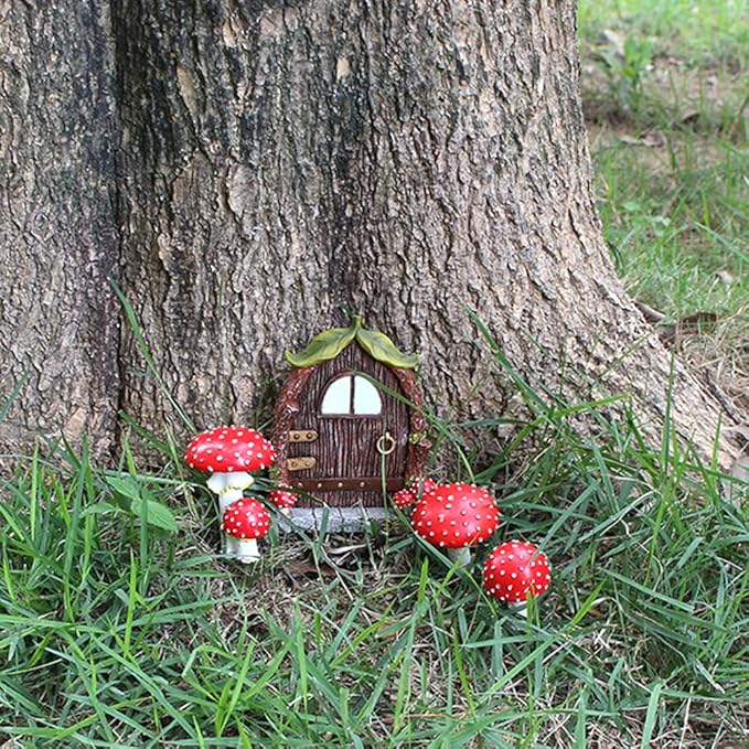 Outdoor Statues Garden Decoration Yard Sculpture Figurine Statuette,Resin Statues Gardening Supplies,Trees Decoration Garden Accessories,Garden Statuary Ornament Outdoor Statue Glow in The Dark