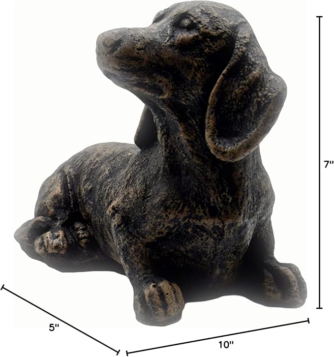Solid Rock Stoneworks sm Sausage Dog-Autumn Brown- 7" Tall x 10" w x 5" d