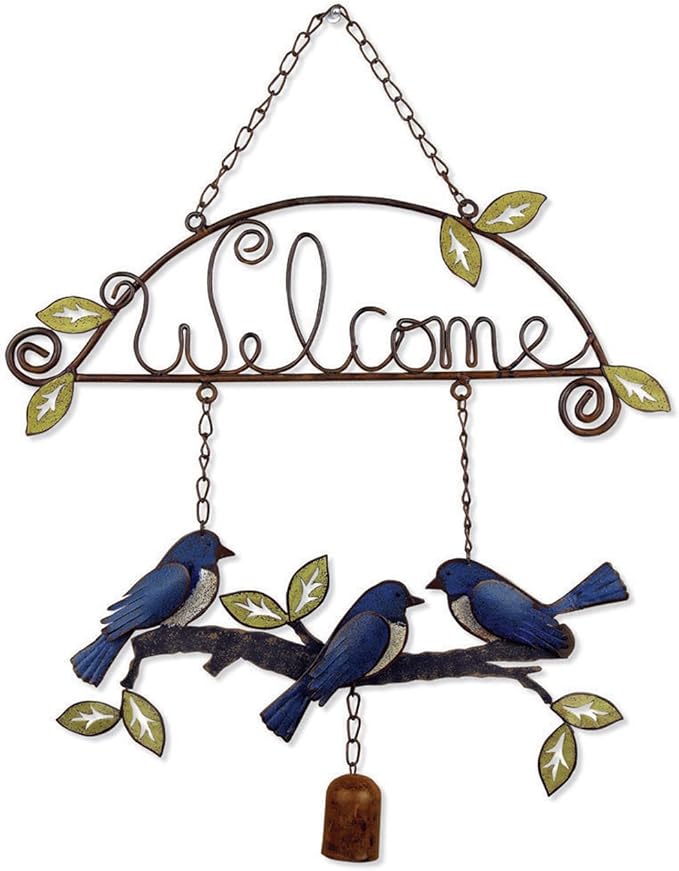 Sunset Vista Designs Garden Essentials Birds of a Feather Birdies Welcome Sign, 18-Inch Long