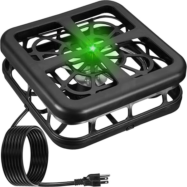 Aobiono Upgraded Pond Heater De-Icer with Light Indicator, Automatic Thermostatic Control 48°F On / 95°F Off, Keeps Ice Hole for Fish Koi Ponds, Stock Tanks, Bird Baths, 12 ft Cord (500W)