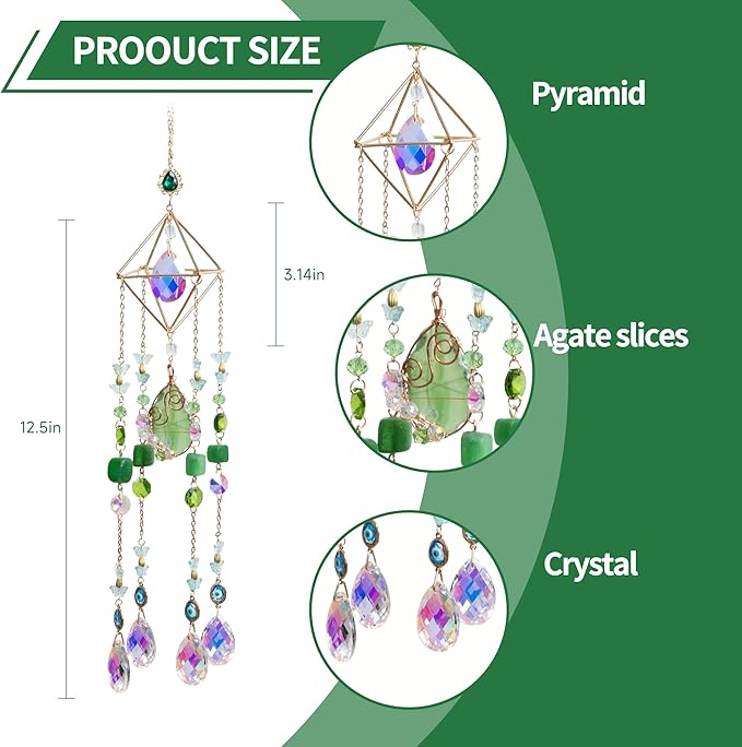 Crystal Sun Catchers Indoor Window Crystal Boho Suncatcher Hanging Rainbow Maker Decor Light Catchers for Windows Garden Outdoor Home Decoration