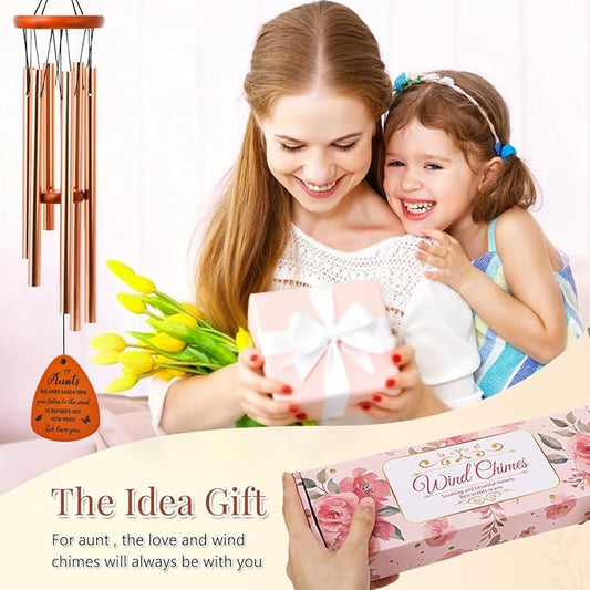 Gifts for Aunt, Wind Chimes for Aunt, Auntie Birthday Gift from Niece Nephew, Love Reminder Gifts for Thanksgiving Ideas for Best Aunt Ever