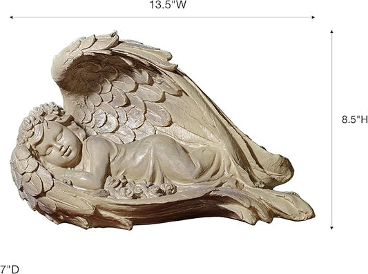 Touch of Class Sweet Dreams Cherub Sculpture Aged Stone