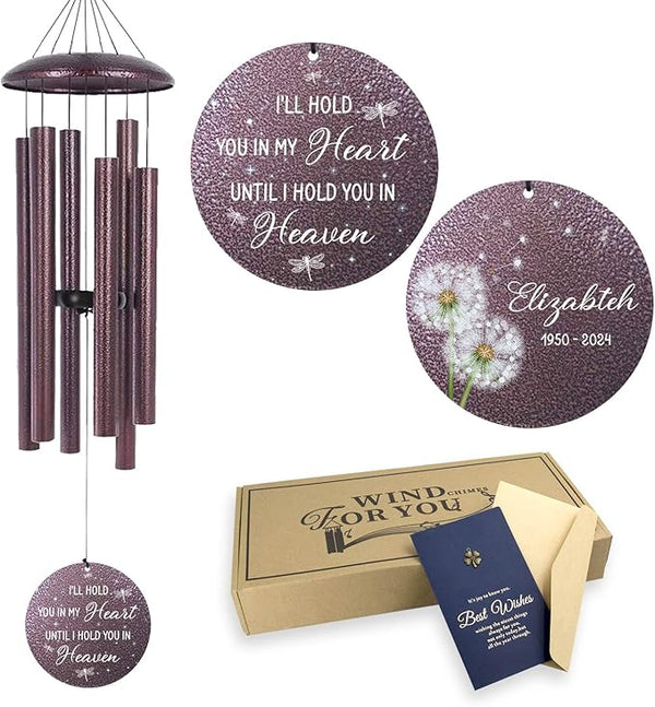 ASTARIN Deep Tone 32 inch Wind Chimes for Loss of Mom Dad Sister, Windchimes in Memory of a Loved One, Personalized Sympathy Wind Chime, Decor Yard Garden Patio, Produced in USA
