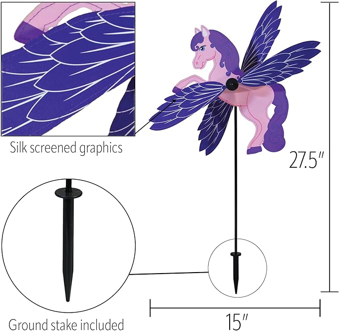 In the Breeze 2559 Pegasus Whirligig Spinner, Baby