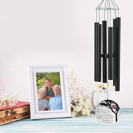ASTARIN Personalized 30" Memorial Wind Chimes for Outside, Bereavement Gift in Remembrance of a Loved One, Sympathy Gift for Loss of Mother Father Husband, Garden Patio Decor