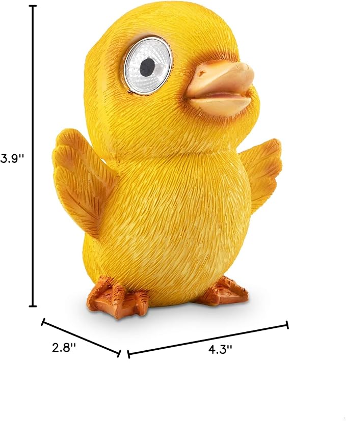 Solar Garden Baby Duckling Decoration (Set of 2) | Outdoor Yard Decor - Lawn Ornaments | Solar Decorative Lights for Patio, Balcony, Deck | Weather Resistant - LED | Housewarming Gift (Set of 2)