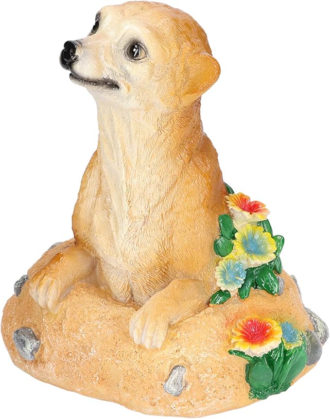 Garden Statue, Outdoor Animal Ornament, Lifelike Straw Hat Resin Decoration for Lawn Yard Flower Pot, Weather - Pastoral Style Garden Art