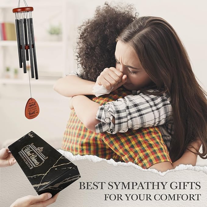SteadStyle Memorial Gifts Wind Chimes - Sympathy Gifts for Loss of Loved One, Gifts for Who Loss of Dad, Mom, Brother, Friend, Sympathy Bereavement Gift Baskets Home Outdoor Garden Patio Decor 25.5 In