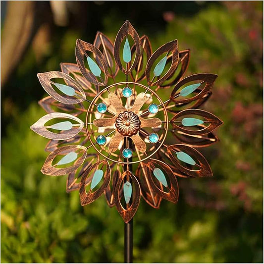 70in Outdoor Wind Spinner, 360° Wind Sculpture Spinner with Metal Stake, Yard Art Decor for Patio, Lawn & Garden