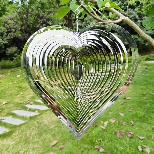 Wind Spinners Outdoor Yard Spinners - Metal Wind Spinner Outdoor Clearance, Spiral Crystal Wind Spinner, Wind Chimes for Outside, Garden Wind Spinners, (10 inch)
