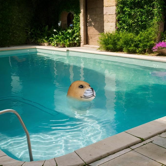 Seal Head Pool Float Decor Animals Floating Pond Decorations Accessories for Outdoor Ponds Backyard Patio Outside Gifts