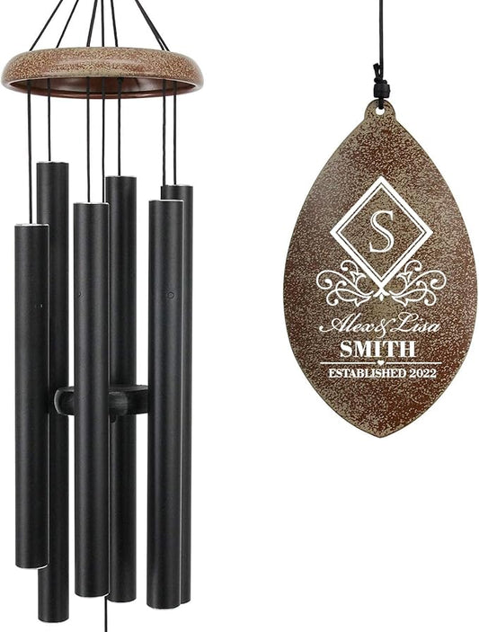 Personalized Wind Chimes for Anniversary, 36" 50th Anniversary Wedding Wind Chime Gifts for Loved One, Happy 50th Decorations for Parents, Couples, Husband, Wife, Friends(Produced in USA)