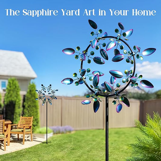 Pure Echo Large Wind Spinners Outdoor, Kinetic Metal Wind Spinners for Yard and Garden, Gift for Family or Friends (30'' W x 87'' H)