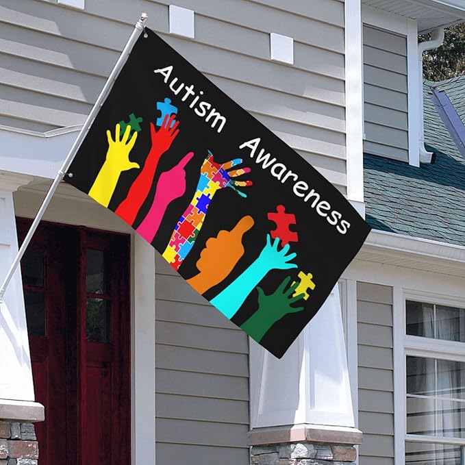 Autism Awareness Flag 3x5 Ft Outdoor Indoor With Grommet Home House Garden Yard Banner Decorative Sign