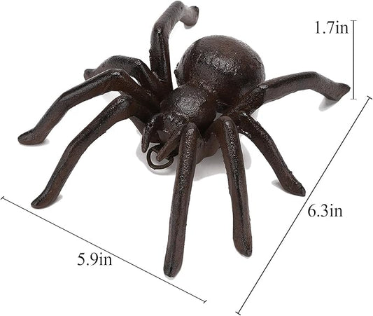 BRASSTAR Cast Iron Spider Statue Entomophile Delicate Modelling Interior and Exterior Decoration Suitable for Placing Study Garden Lawn Balcony TQGJPT490