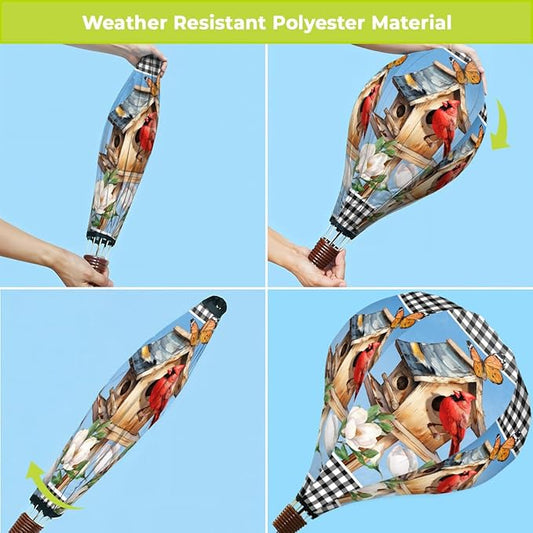 Briarwood Lane Bless This Home Cardinal Hot Air Balloon Spinner
