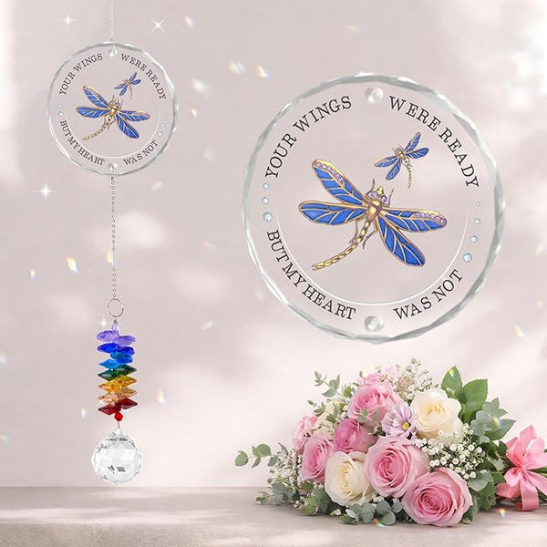 Glass Ornament Suncatcher - Sympathy Gifts for Loss of Loved One - Unique Memorial Gift - Bereavement Grieving Gifts for Sisters Brothers Friends - Mother's Day for Mom Dad