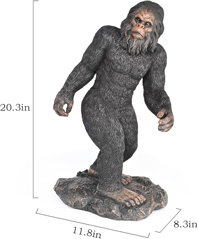 Garden Statues Bigfoot Yard Decor - Grandpa Yeti Large Lawn Products Life Size Sasquatch Figurine Resin Tall Outdoor Sculpture for Outside Decorations Patio Front Porch