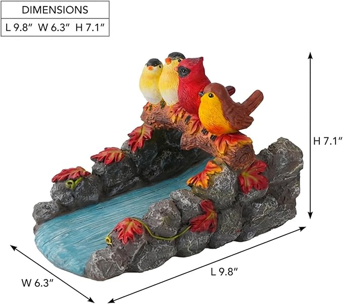 Birds Statue Gutter Downspout Extensions, Rain Gutter Downspout Splash Block Extender Cover Garden Yard Sculpture Decorative for 3" × 4" Downsout
