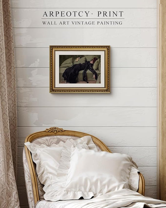 ARPEOTCY Vintage Gold Framed Wall Art, Classical Trendy Woman Gallery Paintings, Victorian Farmhouse Canvas Prints Home Decor, Wall Decor for Living Room Bathroom Bedroom, 11x14 inch