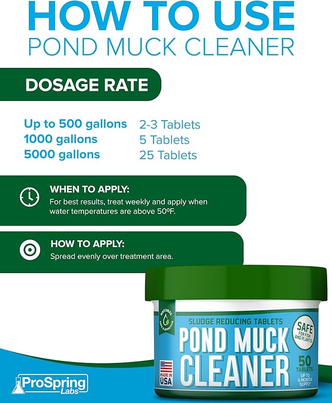 Pond Clarity Solution | Fish Pond Clarity Solution | Sludge Dissolver for Fish Pond 600 Tablets