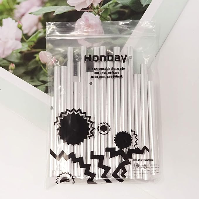 HONBAY 30PCS Silver Wind Chime Tubes Empty Aluminum Tubes Wind Chime kit Parts Supplies for Home Garden Outdoor Hanging Decorations (70/80/90/100/115mm)