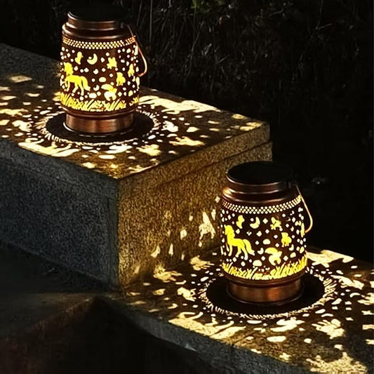 Unicorn Solar Light Outdoor Waterproof Hanging Decoration, Unicorn Metal Solar Decoration LED Lantern Outdoor Garden Decoration, Courtyard, Lawn, Tabletop, Path, Landscaping (Unicorn)
