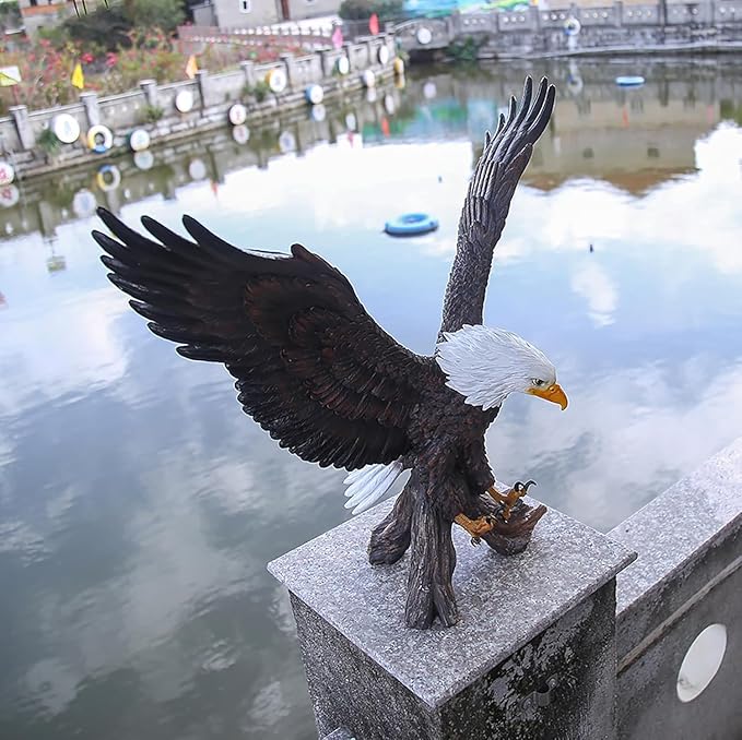 Huge Eagle Statue - 24.4 Inch Outdoor Eagle Statue for Garden, Outside,Yard Decoration