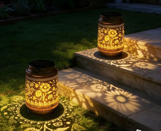 Hummingbird Solar Light Outdoor Waterproof Hanging, Hummingbird Garden Decoration Metal led Solar Light, Suitable for Garden Patio Lawn Path, Ladies mom Grandma Outdoor Lantern Decoration
