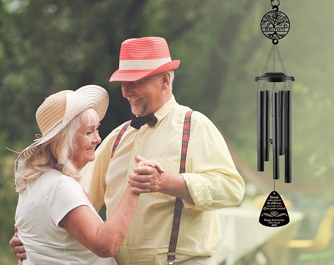 37" Tree of Life Retirement Wind Chimes - Large Deep Tone Personalized Retirement Gifts for Women & Men, Happy Retirement Decorations, Thank You Appreciation Gift for Coworker, Teacher, Nurse