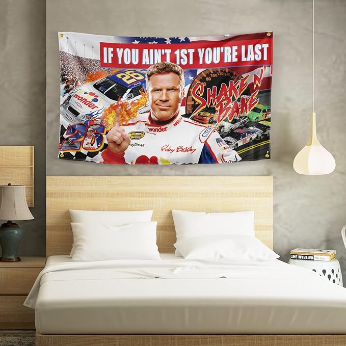 If You Ain't 1st First You're Last Flag College Flags 3×5 Feet Funny Poster Banner Wall Outdoor Hanging Flag with 4 Brass Grommets for College Dorm Room Decor